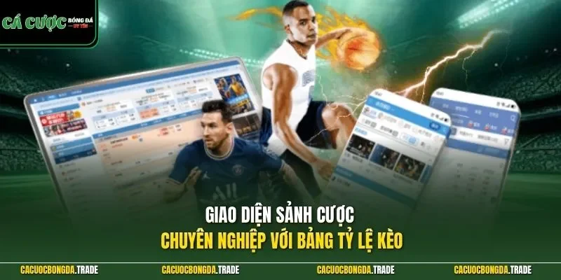 Giao diện sảnh cược chuyên nghiệp với bảng tỷ lệ kèo